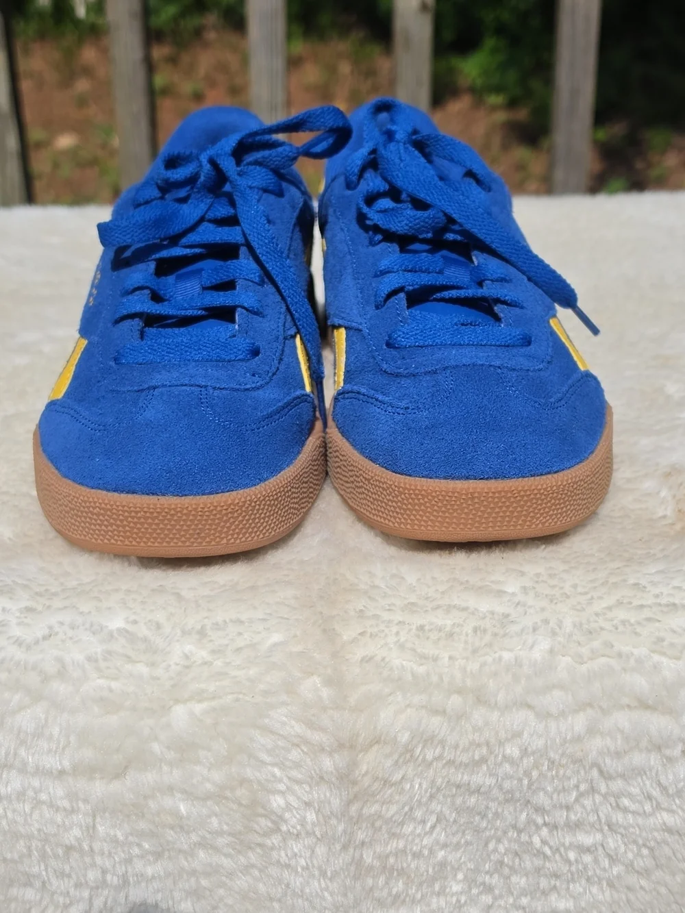 Reebok Royal Complete 3.0 Blue Yellow Gum Sole Sneakers Men's 7.5 Women's 9